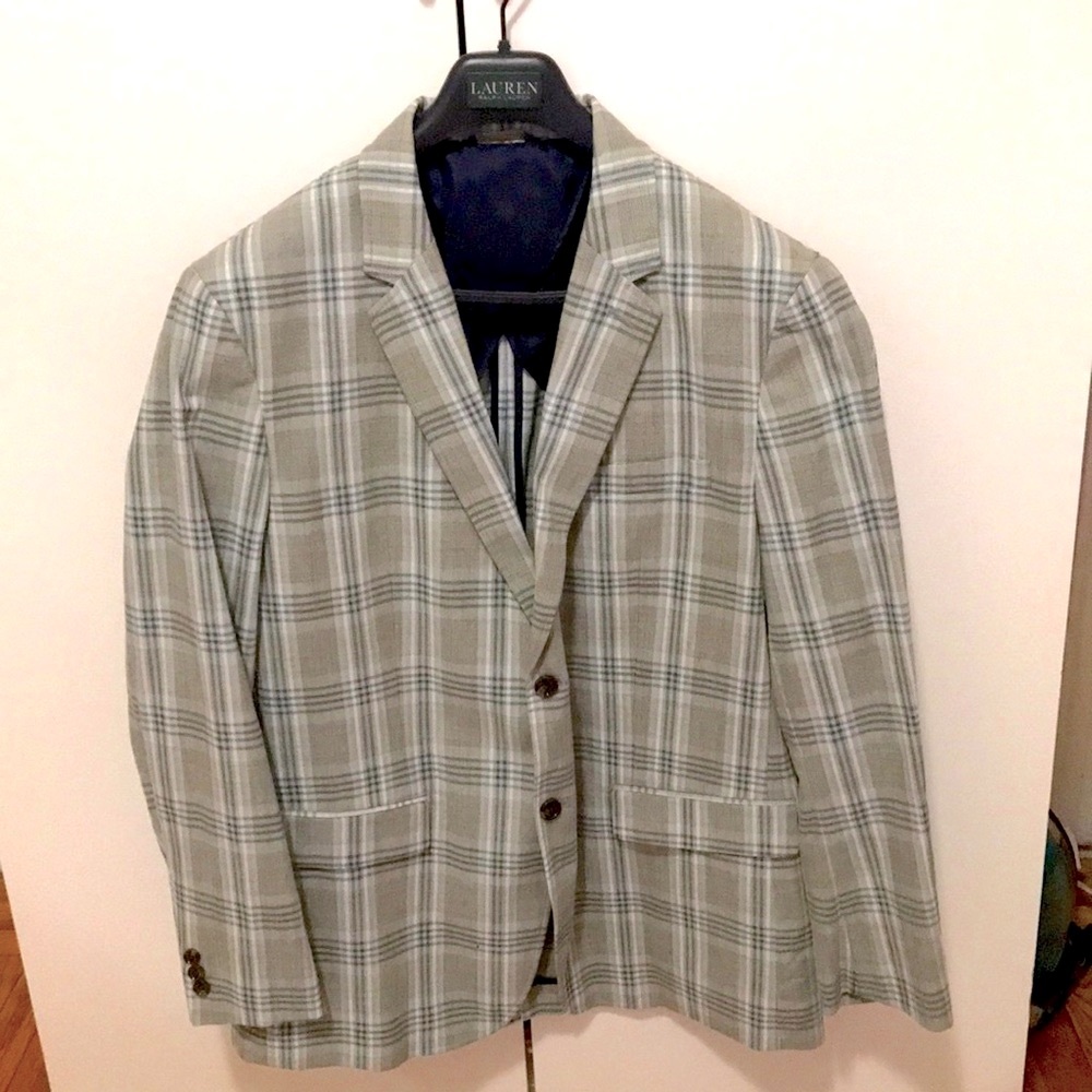 Tasso Elba Men's Plaid Linen Sport Coat, Men’s Jacket. Size XL - Picture 2 of 8